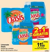 Promotions Limonade tropical mini - Oasis - Valide de 22/05/2024 à 28/05/2024 chez Carrefour