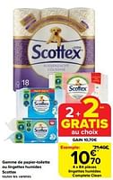 Promotions Lingettes humides complete clean - Scottex - Valide de 22/05/2024 à 28/05/2024 chez Carrefour