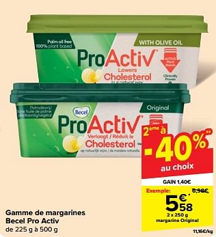Promotions Margarine original - Becel - Valide de 22/05/2024 à 28/05/2024 chez Carrefour