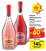 Promotions Martini bellini - Martini - Valide de 22/05/2024 à 28/05/2024 chez Carrefour