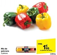 Promotions Mix de poivrons - Produit maison - Carrefour  - Valide de 22/05/2024 à 28/05/2024 chez Carrefour