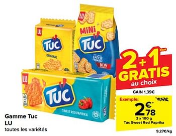 Promotions Tuc sweet red paprika - Lu - Valide de 22/05/2024 à 28/05/2024 chez Carrefour