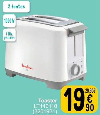 Promotions Moulinex toaster lt140110 - Moulinex - Valide de 21/05/2024 à 03/06/2024 chez Cora