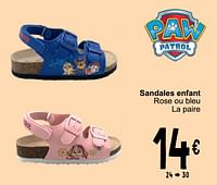 Promotions Sandales enfant - PAW  PATROL - Valide de 21/05/2024 à 03/06/2024 chez Cora