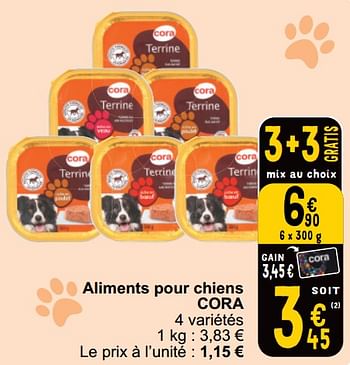 Promotions Aliments pour chiens cora - Produit maison - Cora - Valide de 21/05/2024 à 27/05/2024 chez Cora