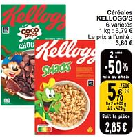 Promotions Céréales kellogg’s - Kellogg's - Valide de 21/05/2024 à 27/05/2024 chez Cora