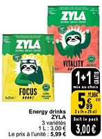 Promotions Energy drinks zyla - zyla - Valide de 21/05/2024 à 27/05/2024 chez Cora