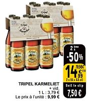 Promotions Tripel karmeliet - TRipel Karmeliet - Valide de 21/05/2024 à 27/05/2024 chez Cora