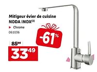 Promotions Mitigeur évier de cuisine noda inox - Produit maison - Mr. Bricolage - Valide de 21/05/2024 à 02/06/2024 chez Mr. Bricolage