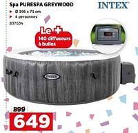Promotions Spa purespa greywood - Intex - Valide de 21/05/2024 à 02/06/2024 chez Mr. Bricolage