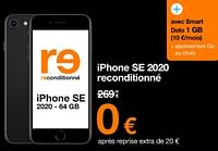Promotions Apple iphone se 2020 reconditionné - Apple - Valide de 02/05/2024 à 03/06/2024 chez Orange
