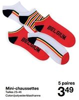 Promotions Mini-chaussettes - Produit maison - Zeeman  - Valide de 18/05/2024 à 24/05/2024 chez Zeeman