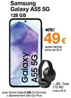 Promotions Samsung galaxy a55 5g 128 gb - Samsung - Valide de 02/05/2024 à 03/06/2024 chez Orange