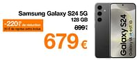 Promotions Samsung galaxy s24 5g 128 gb - Samsung - Valide de 02/05/2024 à 03/06/2024 chez Orange