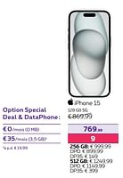 Promotions Apple iphone 15 128 gb 5g - Apple - Valide de 13/02/2024 à 31/07/2024 chez Proximus