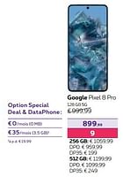 Promotions Google pixel 8 pro 128 gb 5g - Google - Valide de 13/02/2024 à 31/07/2024 chez Proximus