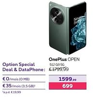 Promotions Oneplus open 512 gb 5g - OnePlus - Valide de 13/02/2024 à 31/07/2024 chez Proximus