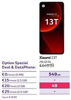 Promotions Xiaomi 13t 256 gb 5g - Xiaomi - Valide de 13/02/2024 à 31/07/2024 chez Proximus