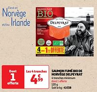 Promoties Saumon fumé bio de norvège delpeyrat - Delpeyrat - Geldig van 22/05/2024 tot 02/06/2024 bij Auchan