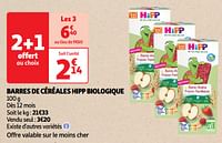 Promotions Barres de céréales hipp biologique - Hipp - Valide de 22/05/2024 à 02/06/2024 chez Auchan Ronq