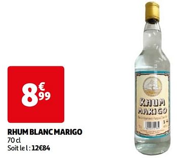 Promotions Rhum blanc marigo - Produit Maison - Auchan Ronq - Valide de 22/05/2024 à 27/05/2024 chez Auchan Ronq