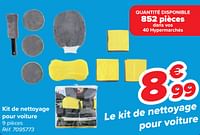 Promotions Kit de nettoyage pour voiture - Produit maison - Carrefour  - Valide de 22/05/2024 à 03/06/2024 chez Carrefour