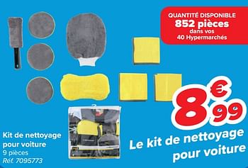 Promotions Kit de nettoyage pour voiture - Produit maison - Carrefour  - Valide de 22/05/2024 à 03/06/2024 chez Carrefour