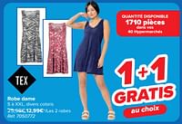 Promotions Robe dame - Tex - Valide de 22/05/2024 à 03/06/2024 chez Carrefour