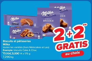 Promotions Biscuits cake + choc - Milka - Valide de 22/05/2024 à 03/06/2024 chez Carrefour