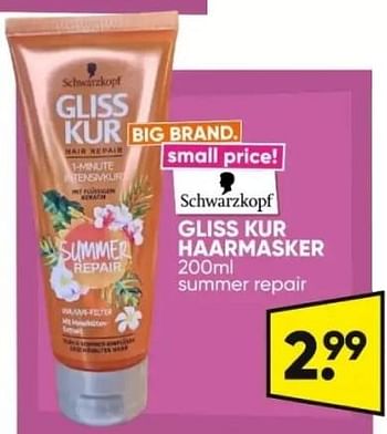 Promoties Gliss kur haarmasker - Schwarzkopf - Geldig van 20/05/2024 tot 02/06/2024 bij Big Bazar