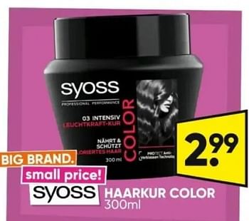 Promoties Haarkur color - Syoss - Geldig van 20/05/2024 tot 02/06/2024 bij Big Bazar
