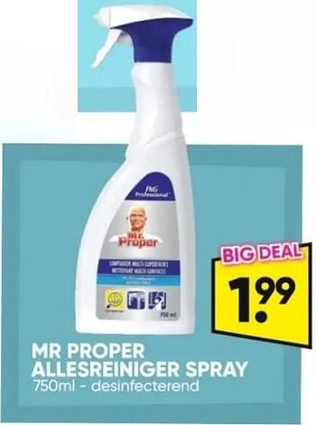 Promoties Mr proper allesreiniger spray - Mr. Proper - Geldig van 20/05/2024 tot 02/06/2024 bij Big Bazar