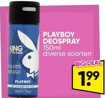 Promoties Playboy deospray - Playboy - Geldig van 20/05/2024 tot 02/06/2024 bij Big Bazar