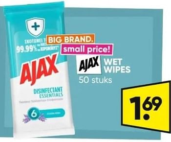 Promoties Wet wipes - Ajax - Geldig van 20/05/2024 tot 02/06/2024 bij Big Bazar