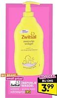 Promoties Zeepvrije wasgel - Zwitsal - Geldig van 20/05/2024 tot 02/06/2024 bij Big Bazar