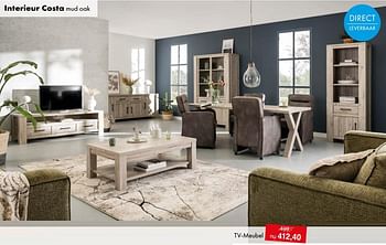 Promoties Interieur costa tv-meubel - Huismerk - Woonsquare - Geldig van 20/05/2024 tot 25/05/2024 bij Woonsquare