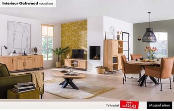 Promoties Interieur oakwood tv-meubel - Huismerk - Woonsquare - Geldig van 20/05/2024 tot 25/05/2024 bij Woonsquare