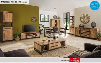 Promoties Interieur pasadena tv-meubel - Huismerk - Woonsquare - Geldig van 20/05/2024 tot 25/05/2024 bij Woonsquare