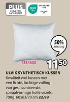 Promoties Ulvik synthetisch kussen - Huismerk - Jysk - Geldig van 20/05/2024 tot 23/06/2024 bij Jysk