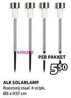Promoties Alk solarlamp - Huismerk - Jysk - Geldig van 20/05/2024 tot 23/06/2024 bij Jysk