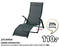 Promoties Lomma strandstoel - Jutlandia - Geldig van 20/05/2024 tot 23/06/2024 bij Jysk