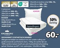 Promoties Okshornet synthetisch dekbed - Kronborg - Geldig van 20/05/2024 tot 23/06/2024 bij Jysk