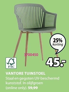 Promoties Vantore tuinstoel - Huismerk - Jysk - Geldig van 20/05/2024 tot 23/06/2024 bij Jysk
