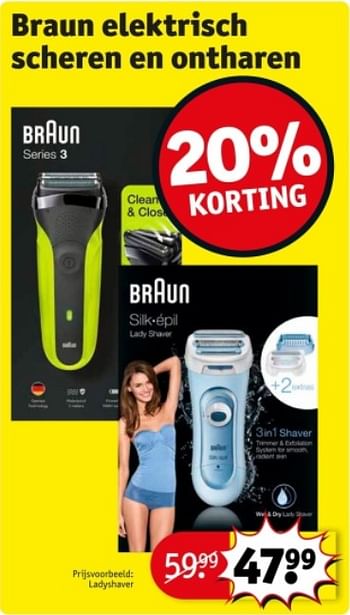 Promoties Braun ladyshaver - Braun - Geldig van 21/05/2024 tot 26/05/2024 bij Kruidvat