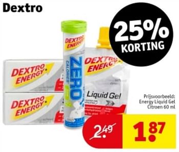Promoties Energy liquid gel citroen - Dextro Energy - Geldig van 21/05/2024 tot 26/05/2024 bij Kruidvat