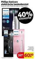Promoties Philips sonicare elektrische tandenborstel protection clean pore - Philips - Geldig van 21/05/2024 tot 26/05/2024 bij Kruidvat
