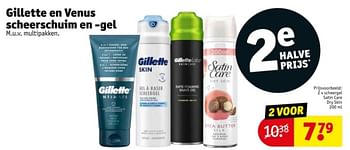 Promoties Scheergel satin care dry skin - Gillette - Geldig van 21/05/2024 tot 26/05/2024 bij Kruidvat