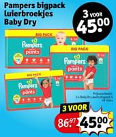 Promoties Baby dry pants bigpack 5 - Pampers - Geldig van 21/05/2024 tot 26/05/2024 bij Kruidvat