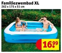 Promoties Familiezwembad xl - Huismerk - Kruidvat - Geldig van 21/05/2024 tot 26/05/2024 bij Kruidvat