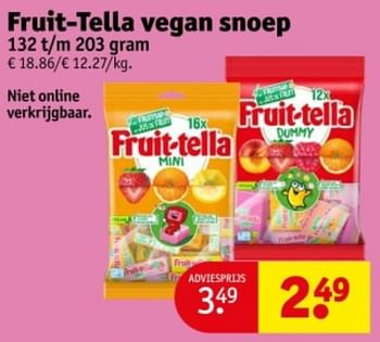 Promoties Fruit-tella vegan snoep - Fruittella - Geldig van 21/05/2024 tot 26/05/2024 bij Kruidvat